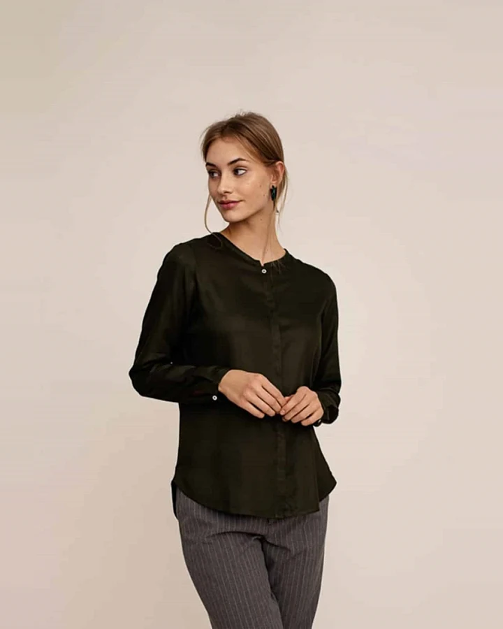Arber Studio Damen vegan Magnolienhemd Grün