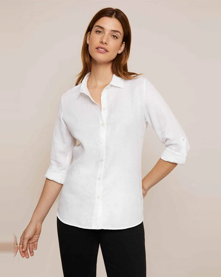 Arber Studio Damen vegan Elm Bluse Weiß