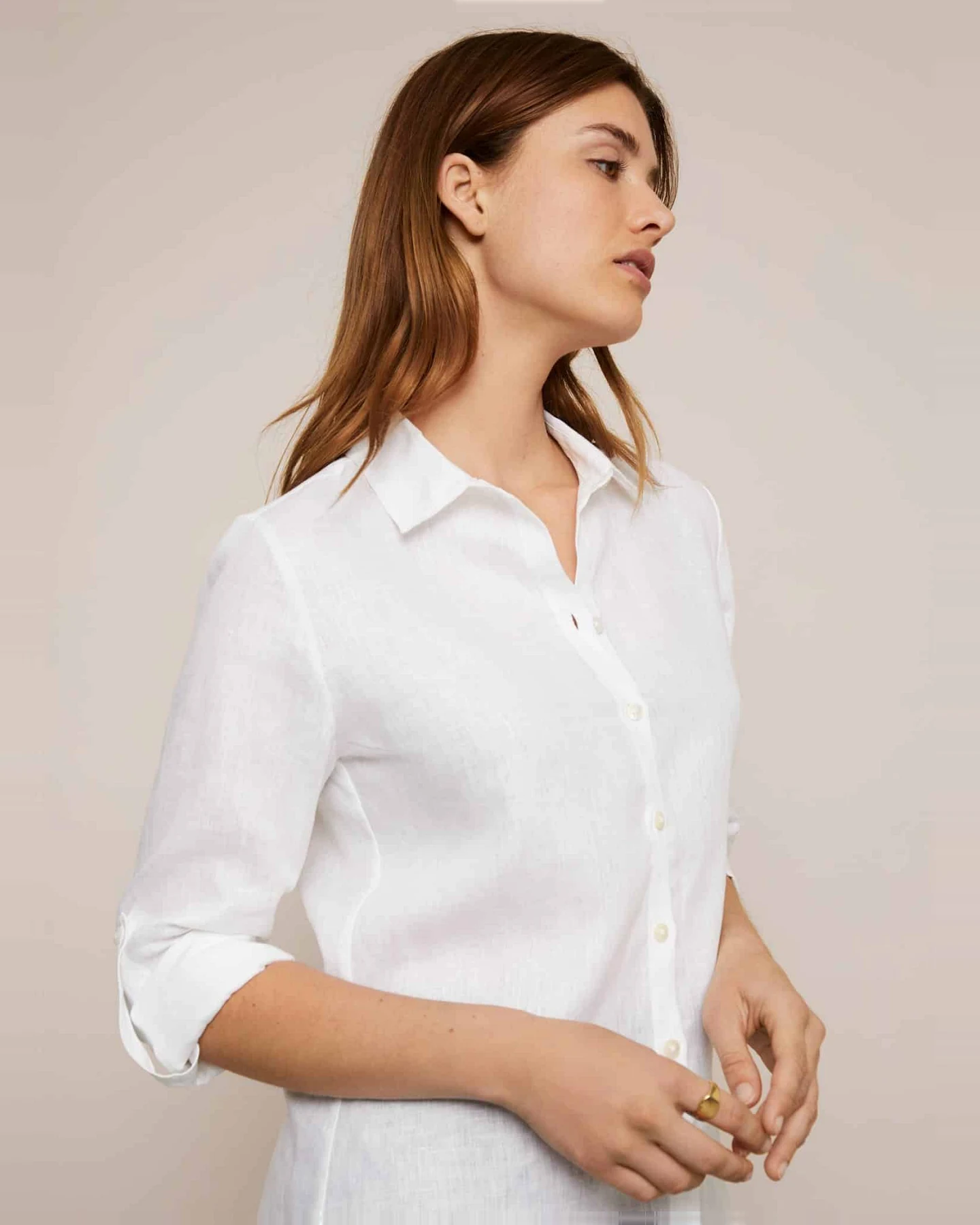 Arber Studio Damen vegan Elm Bluse Weiß – Ansicht 2