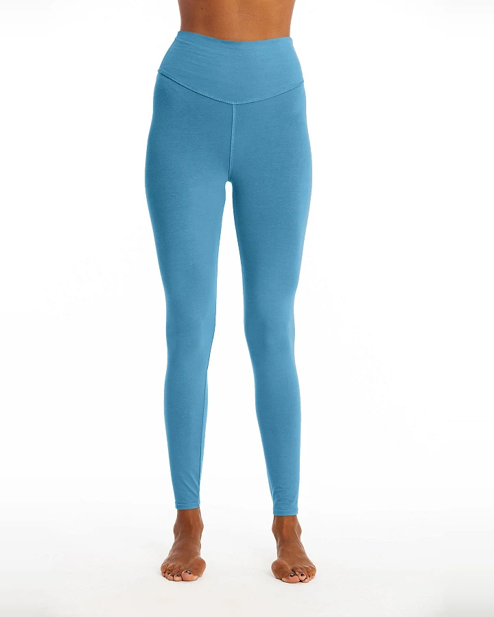 RAVENS VIEW IBIZA Damen vegan Yoga Legging Plus Maui Blau