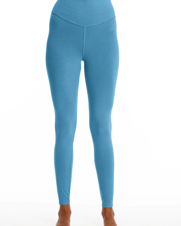 RAVENS VIEW IBIZA Damen vegan Yoga Legging Plus Maui Blau