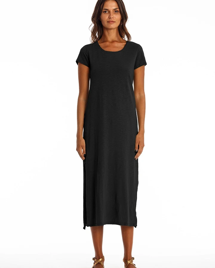 RAVENS VIEW IBIZA Damen vegan Kleid Lara Schwarz