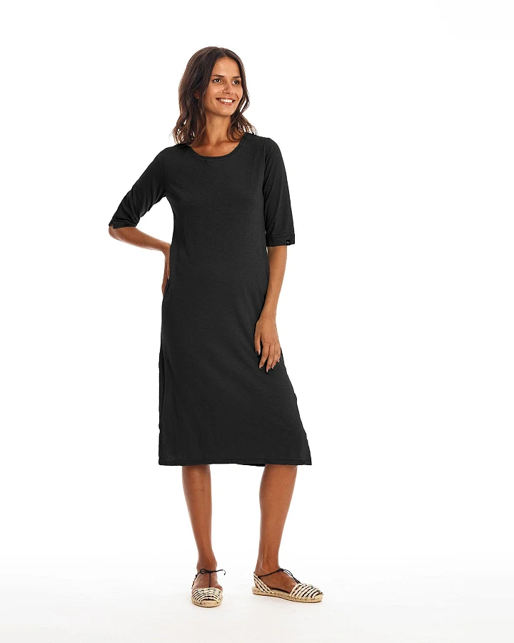 RAVENS VIEW IBIZA Damen vegan Kleid Mia Schwarz