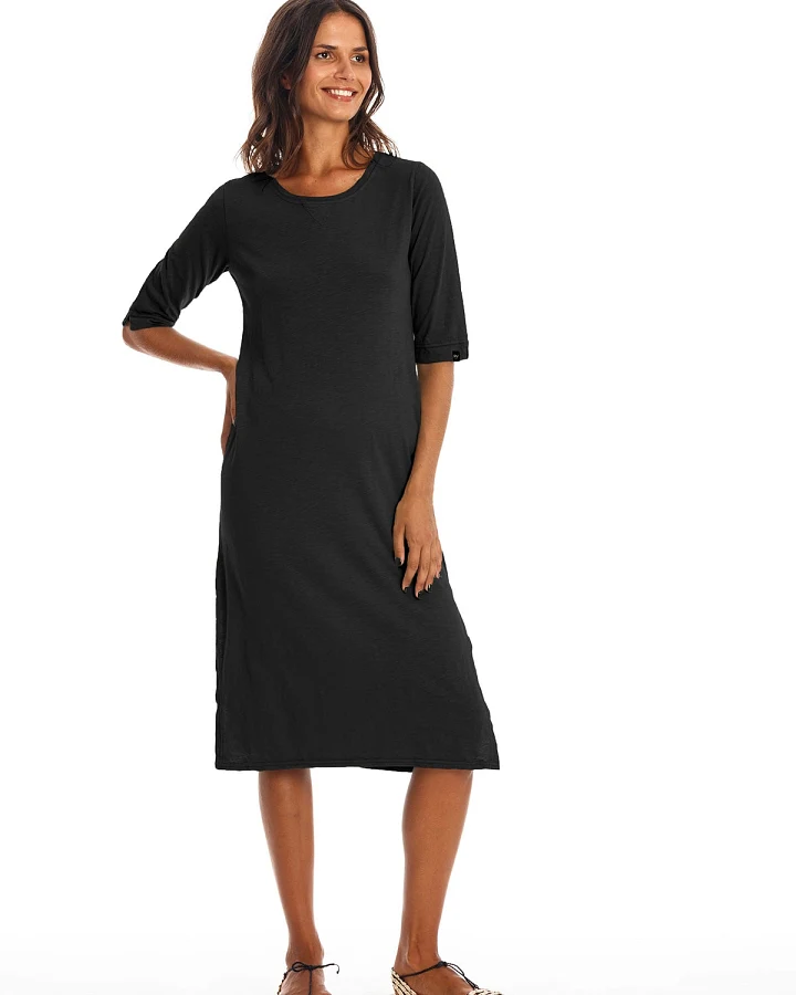 RAVENS VIEW IBIZA Damen vegan Kleid Mia Schwarz