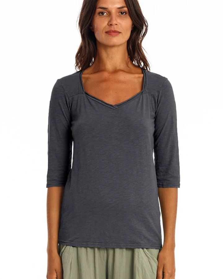 RAVENS VIEW IBIZA Damen vegan Top Sasha Lava Blau