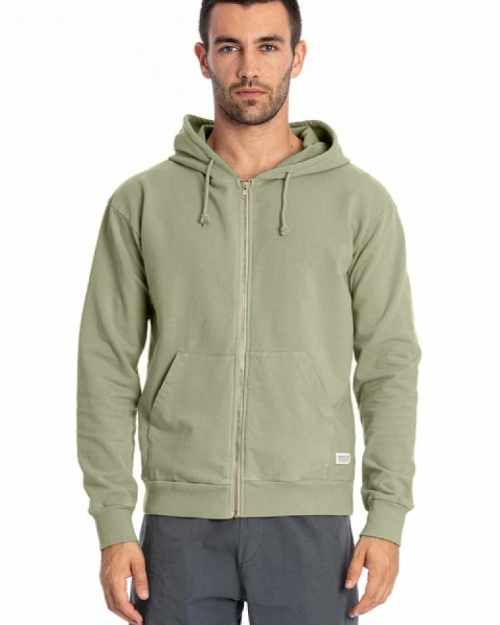 RAVENS VIEW IBIZA Herren vegan Hoodie Zip Ibiza Khaki Grün