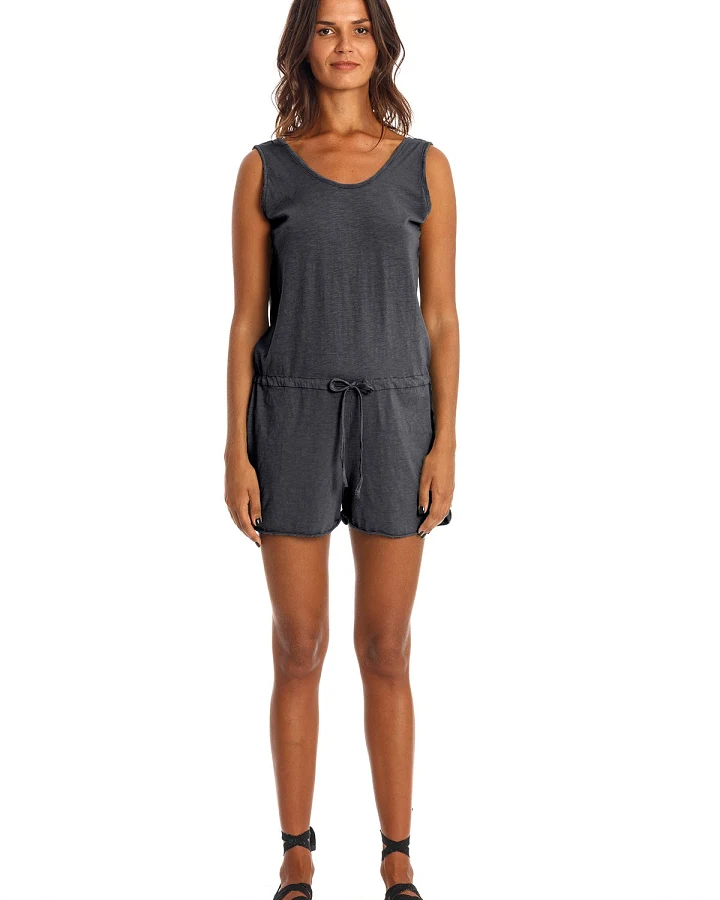 RAVENS VIEW IBIZA Damen vegan Playsuit Nina Lava Blau