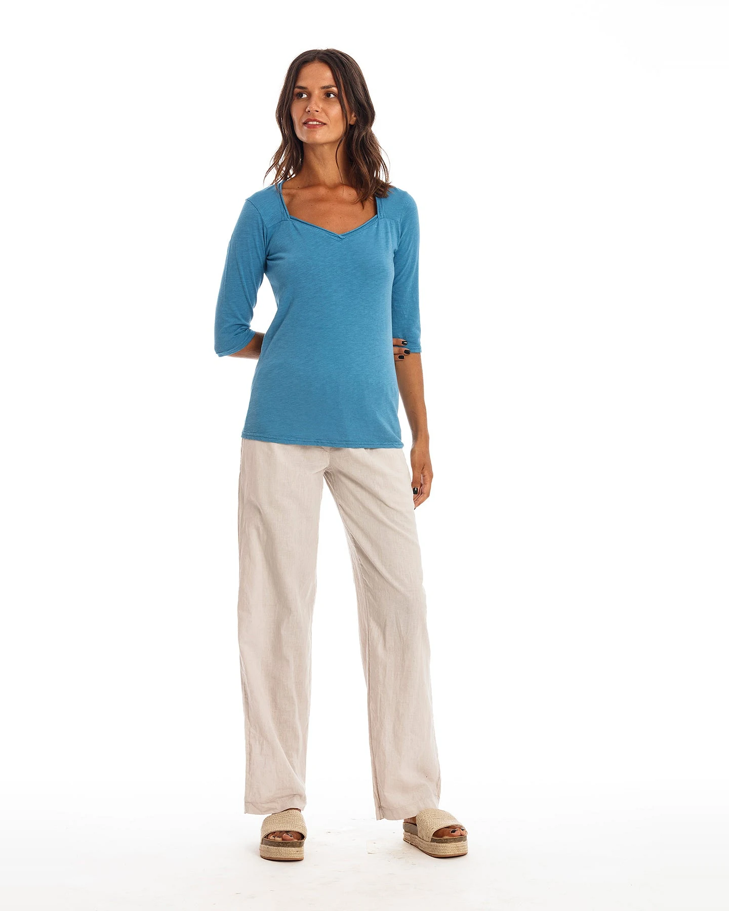 RAVENS VIEW IBIZA Damen vegan Hose Oregon Stone Grey – Ansicht 2