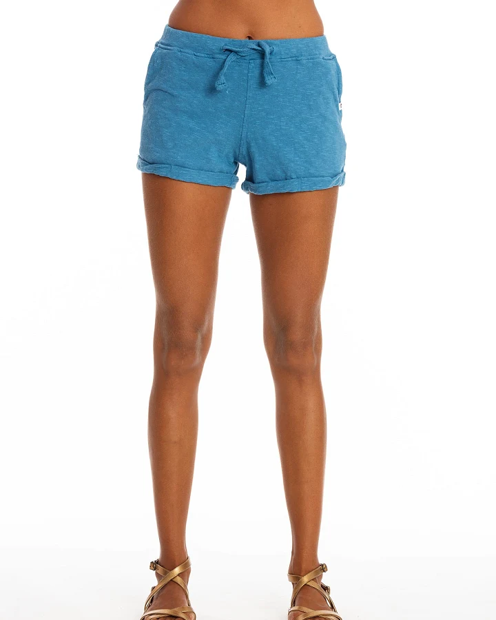 RAVENS VIEW IBIZA Damen vegan Mini Shorts Sonnenuntergang Maui Blau