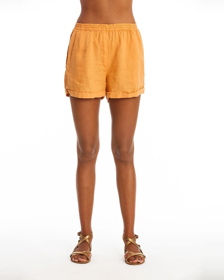 RAVENS VIEW IBIZA Damen vegan Shorts Creta Gold Sand Gelb