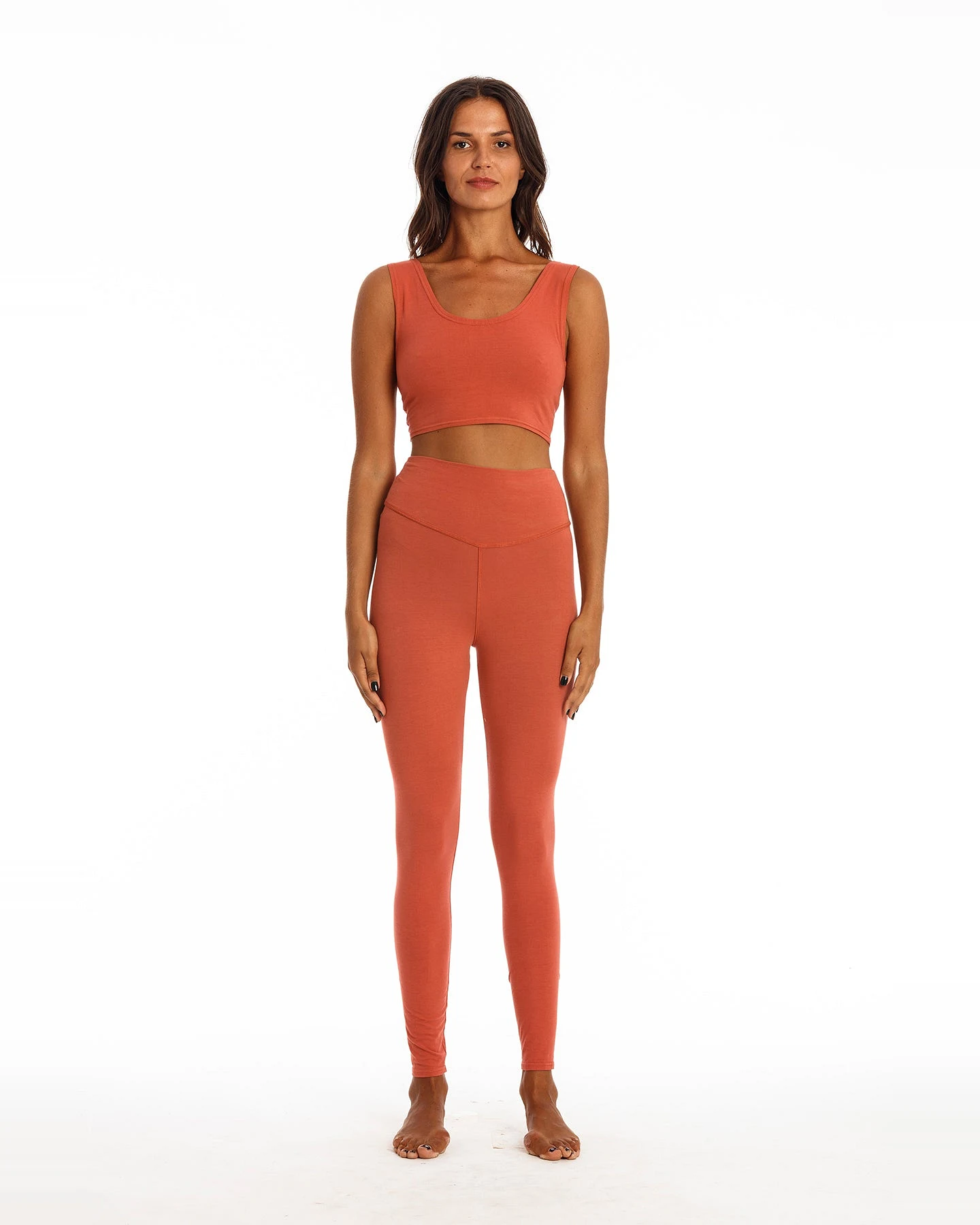 RAVENS VIEW IBIZA Damen vegan Yoga Top Erde Rot – Ansicht 2