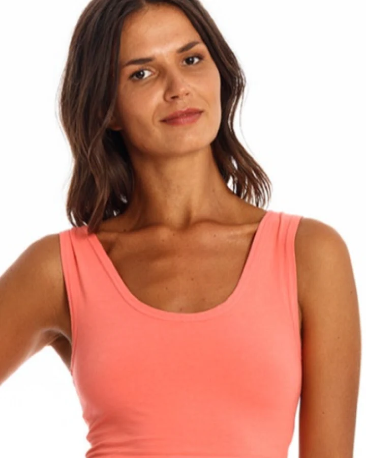 RAVENS VIEW IBIZA Damen vegan Yoga Top Koralle Rosa
