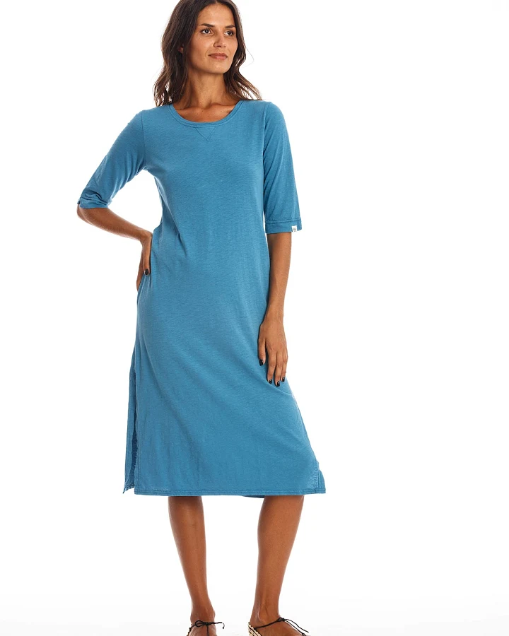 RAVENS VIEW IBIZA Damen vegan Kleid Mia Maui Blau