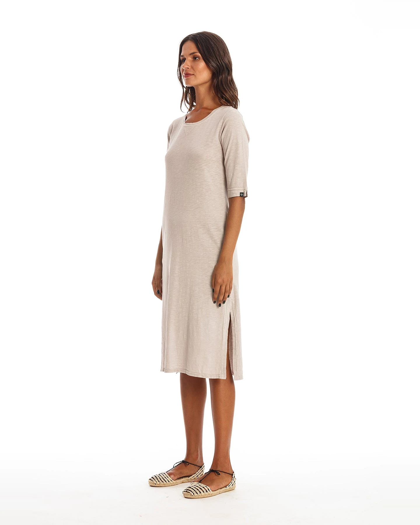 RAVENS VIEW IBIZA Damen vegan Kleid Mia Stone Grey – Ansicht 2