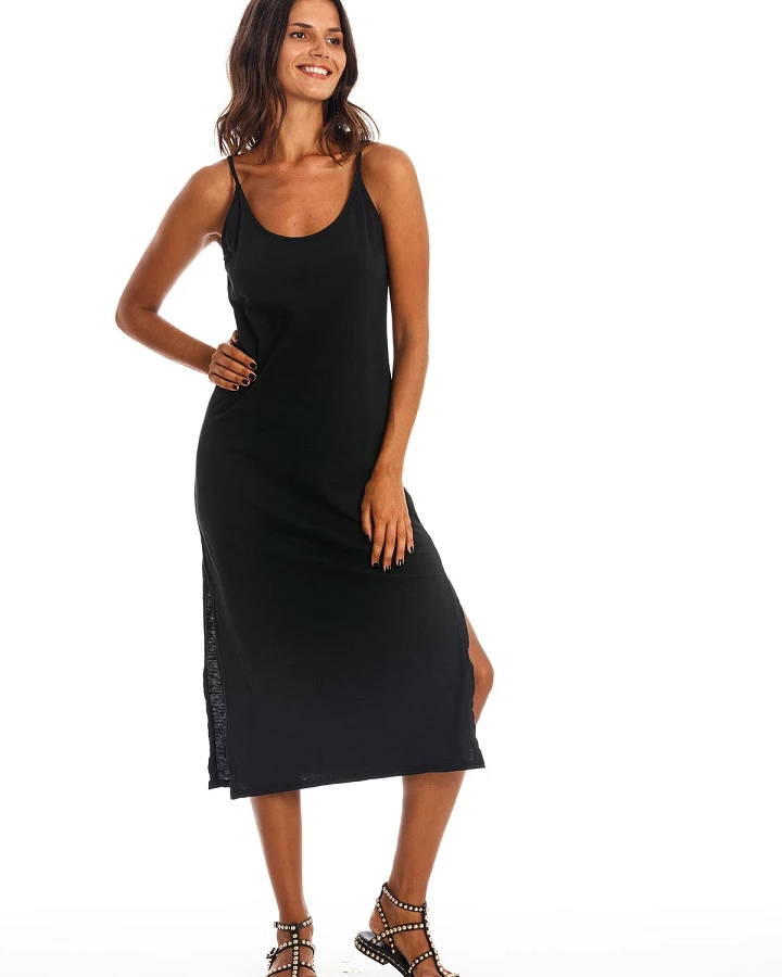 RAVENS VIEW IBIZA Damen vegan Kleid Rhea Black