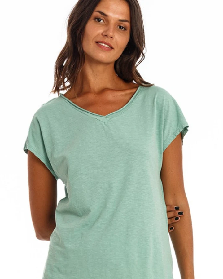 RAVENS VIEW IBIZA Damen vegan T-Shirt Arizona Cameo Grün