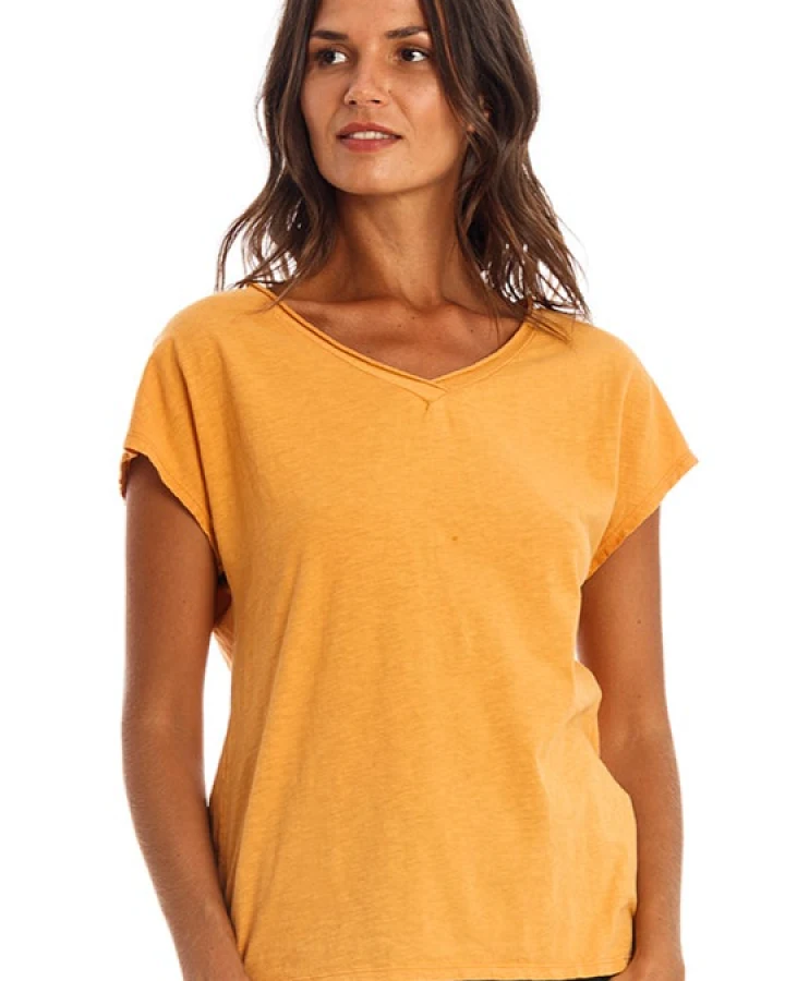 RAVENS VIEW IBIZA Damen vegan T-Shirt Arizona Gold Sand Gelb