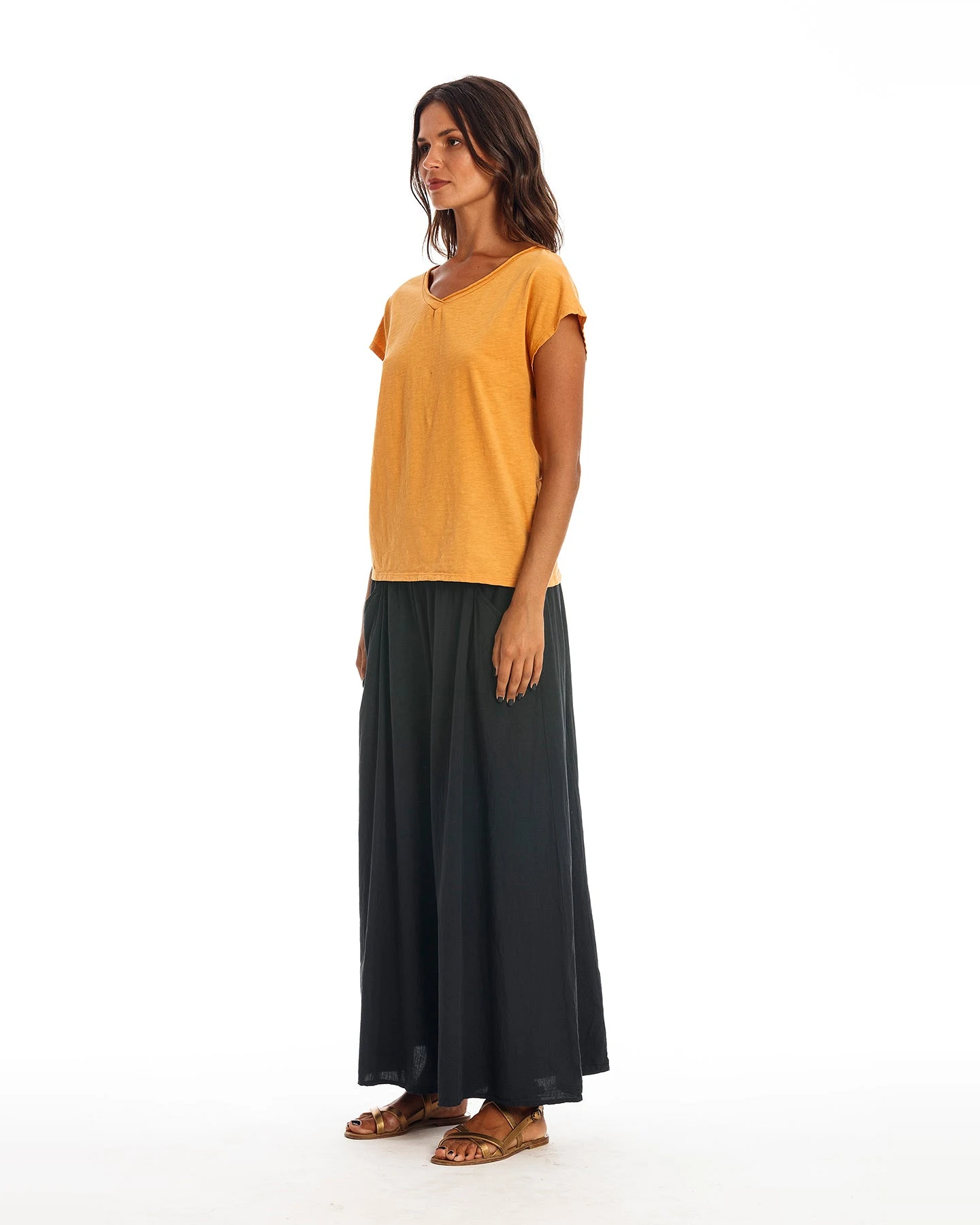 RAVENS VIEW IBIZA Damen vegan T-Shirt Arizona Gold Sand Gelb – Ansicht 2