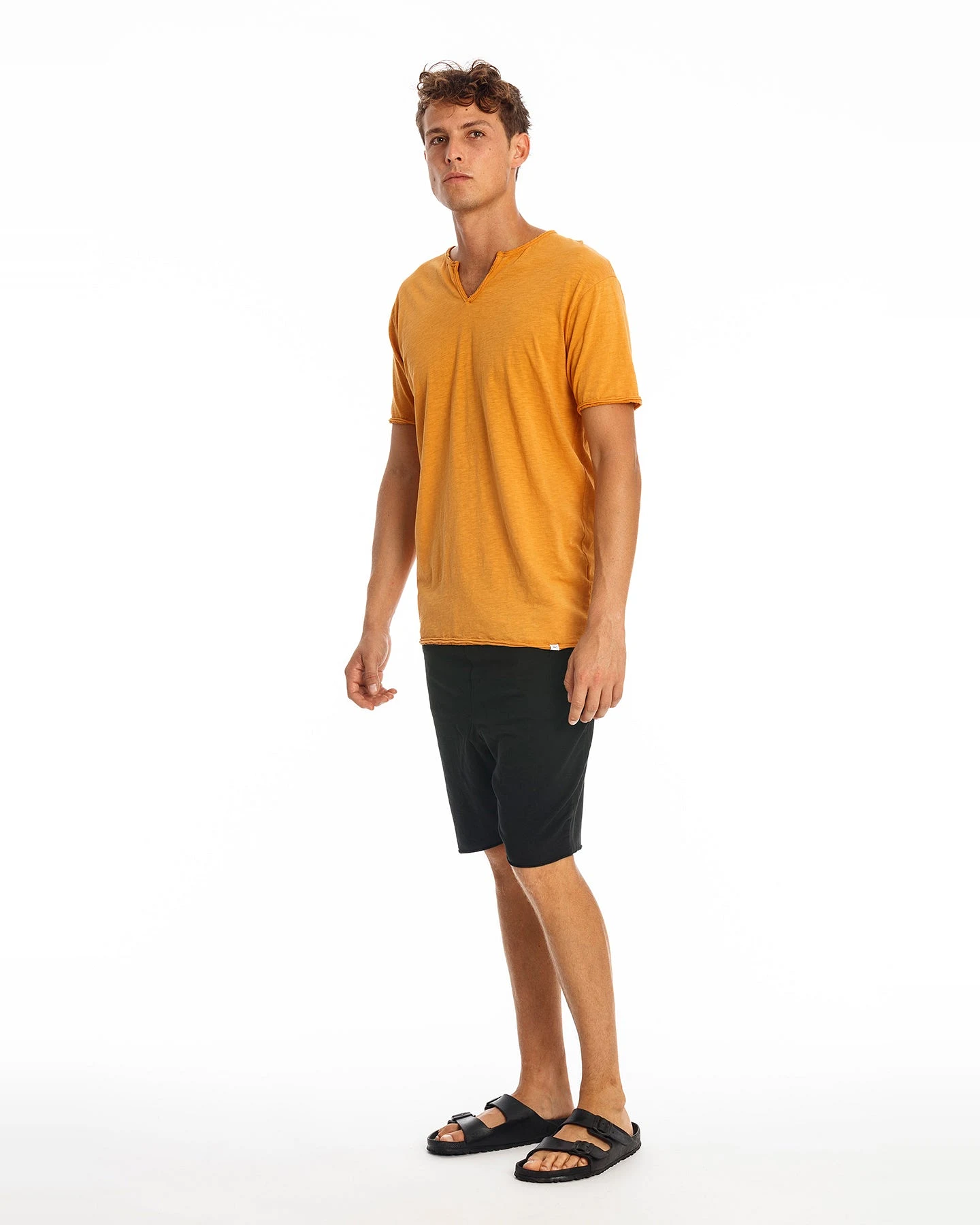 RAVENS VIEW IBIZA Herren vegan T-Shirt Eros Gold Sand Gelb – Ansicht 2