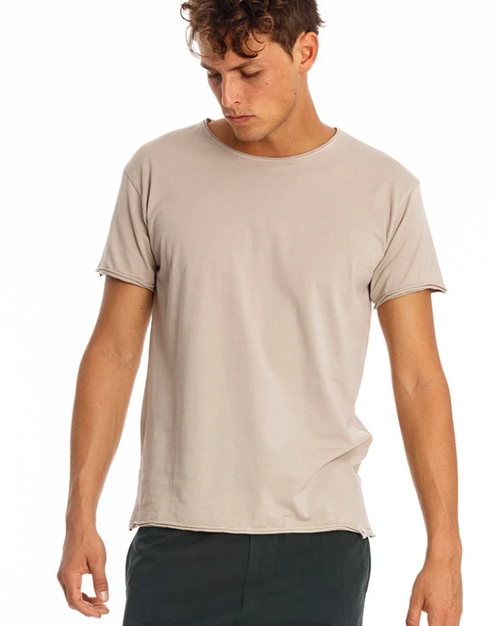 RAVENS VIEW IBIZA Herren vegan T-Shirt Rundhalsausschnitt Wild Stone Grey