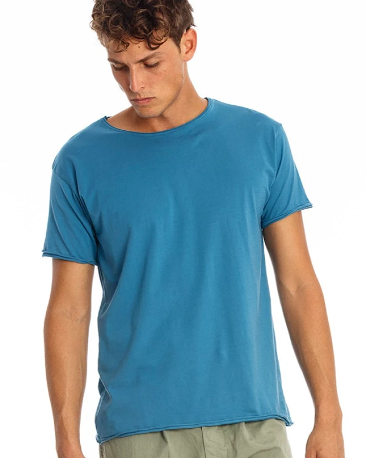 RAVENS VIEW IBIZA Herren vegan T-Shirt Rundhalsausschnitt Wild Maui Blau