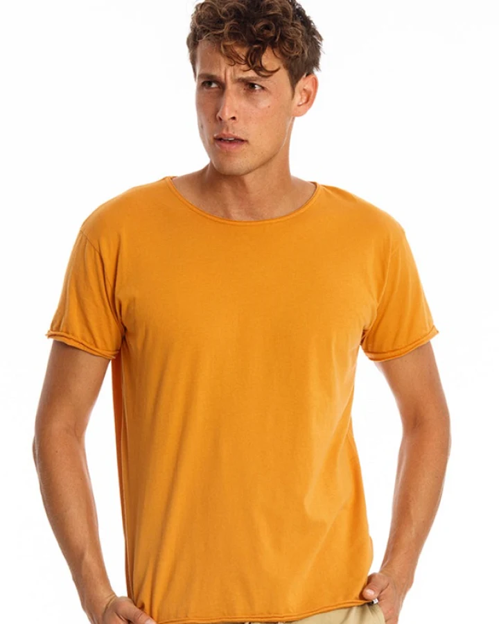 RAVENS VIEW IBIZA Herren vegan T-Shirt Rundhalsausschnitt Wild Gold Sand
