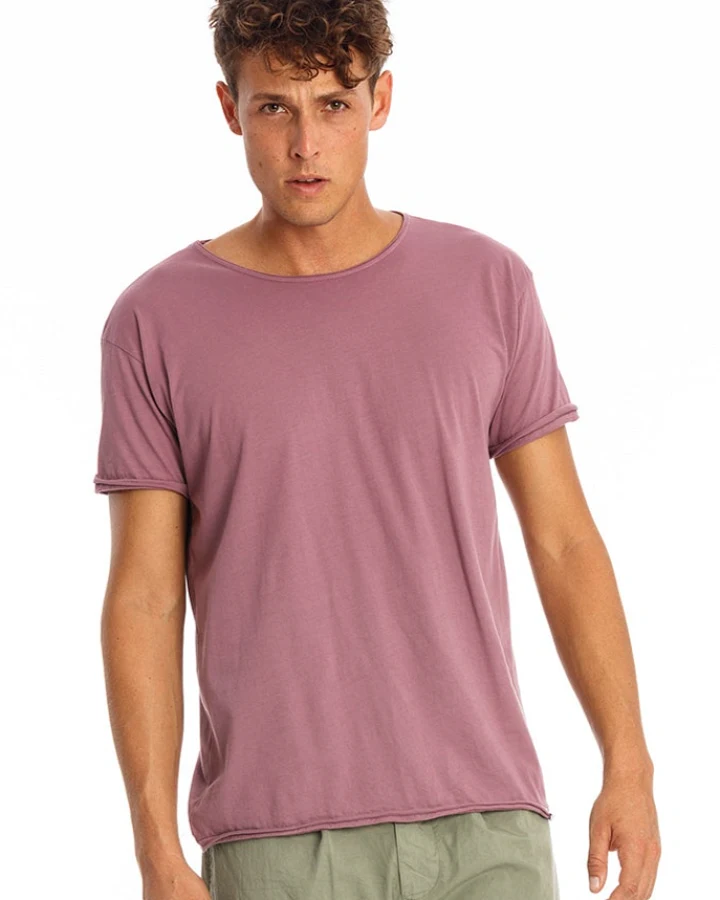 RAVENS VIEW IBIZA Herren vegan T-Shirt Rundhalsausschnitt Wild Malva Violet
