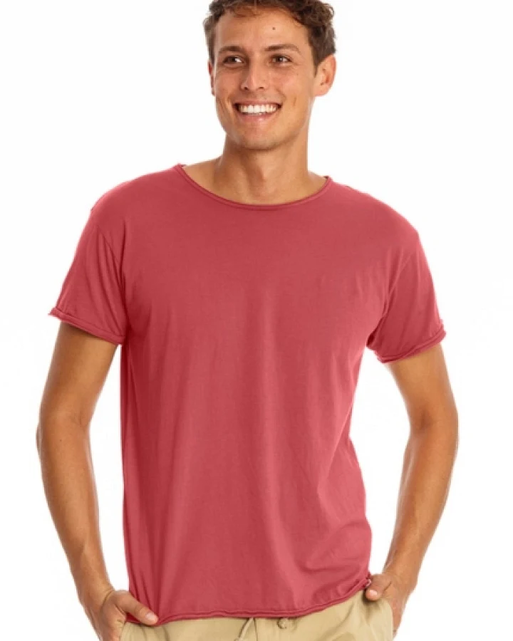 RAVENS VIEW IBIZA Herren vegan T-Shirt Rundhalsausschnitt Wild Earth Rot