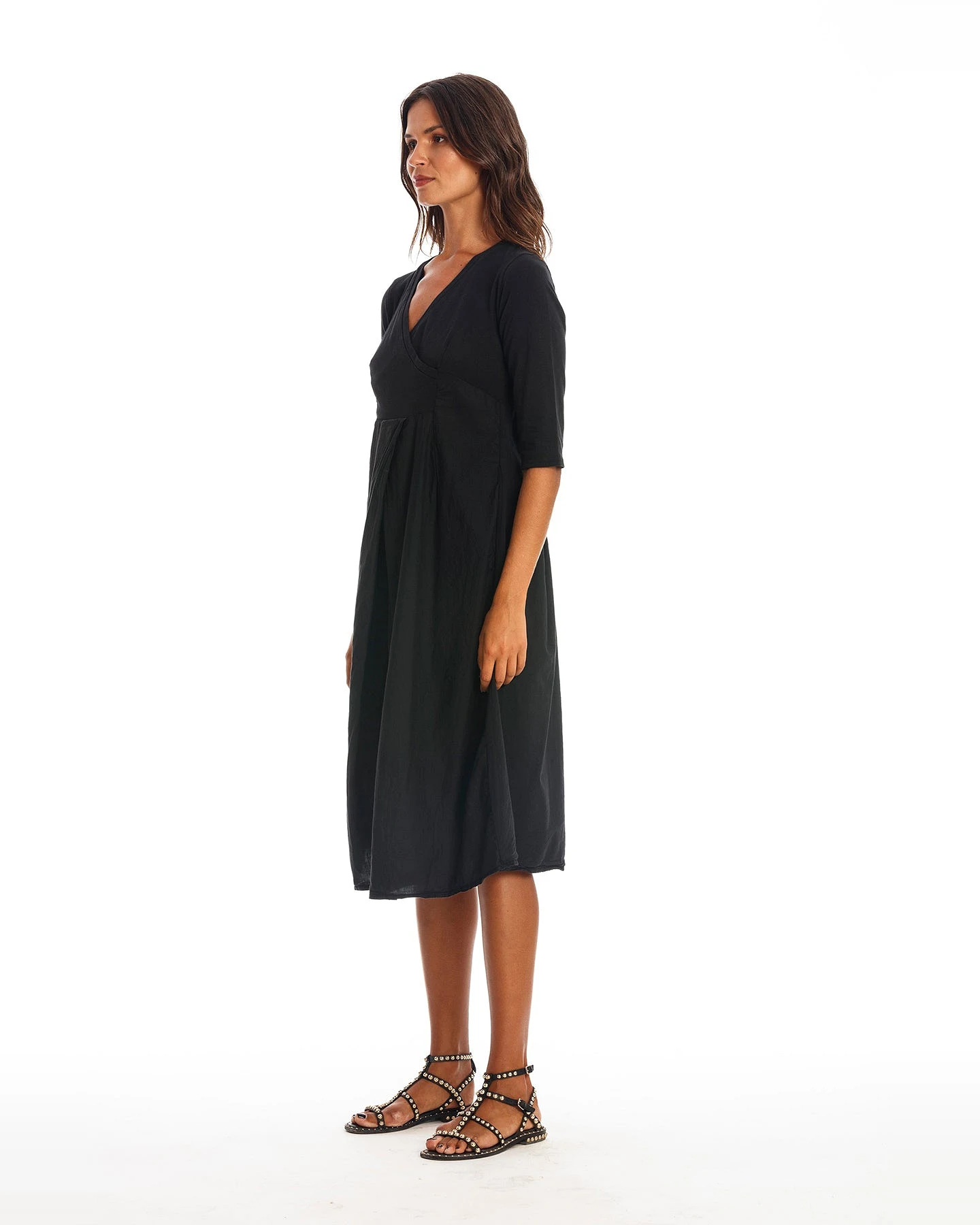 RAVENS VIEW IBIZA Damen vegan Kleid City Schwarz – Ansicht 2