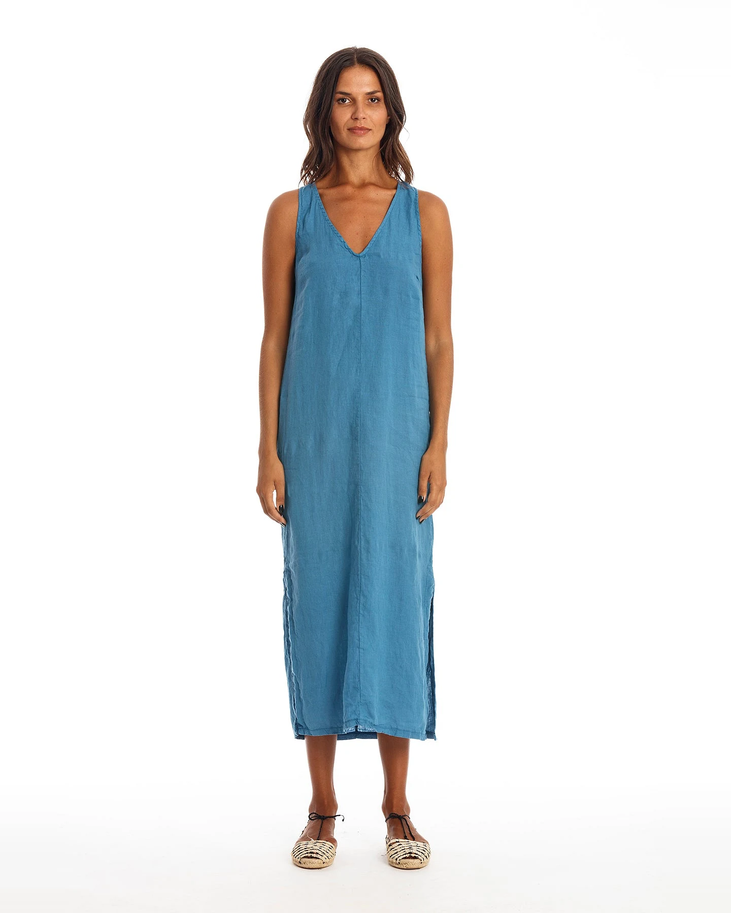 RAVENS VIEW IBIZA Damen vegan Kleid Winona Maui Blau – Ansicht 2