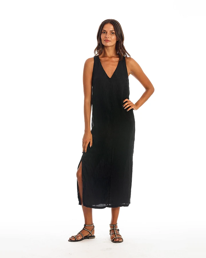 RAVENS VIEW IBIZA Damen vegan Kleid Winona Schwarz