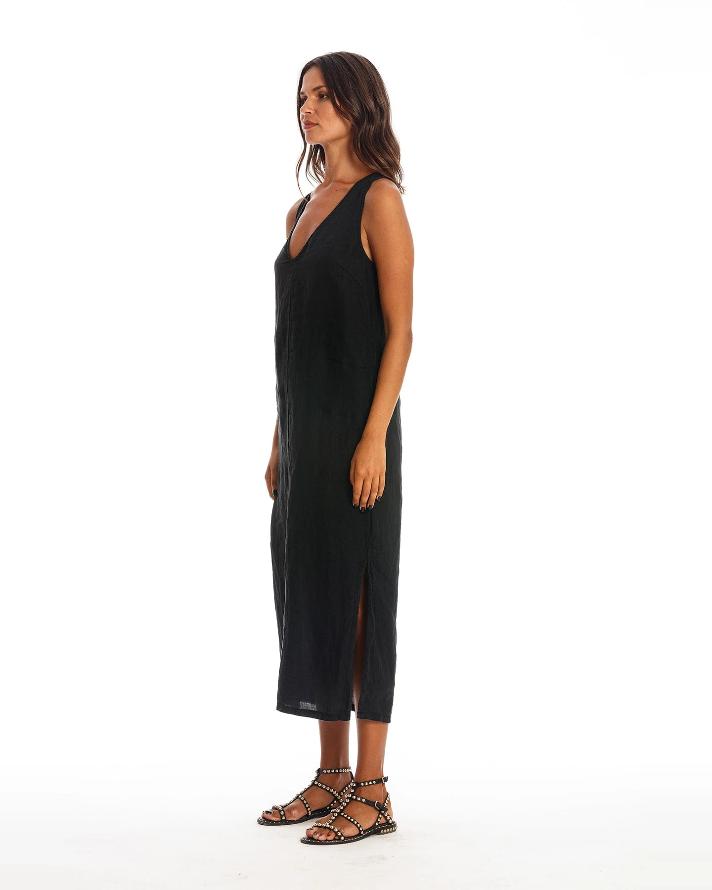 RAVENS VIEW IBIZA Damen vegan Kleid Winona Schwarz – Ansicht 2