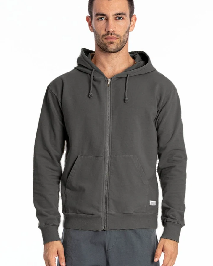 RAVENS VIEW IBIZA Herren vegan Hoodie Zip Ibiza Anthrazitgrau