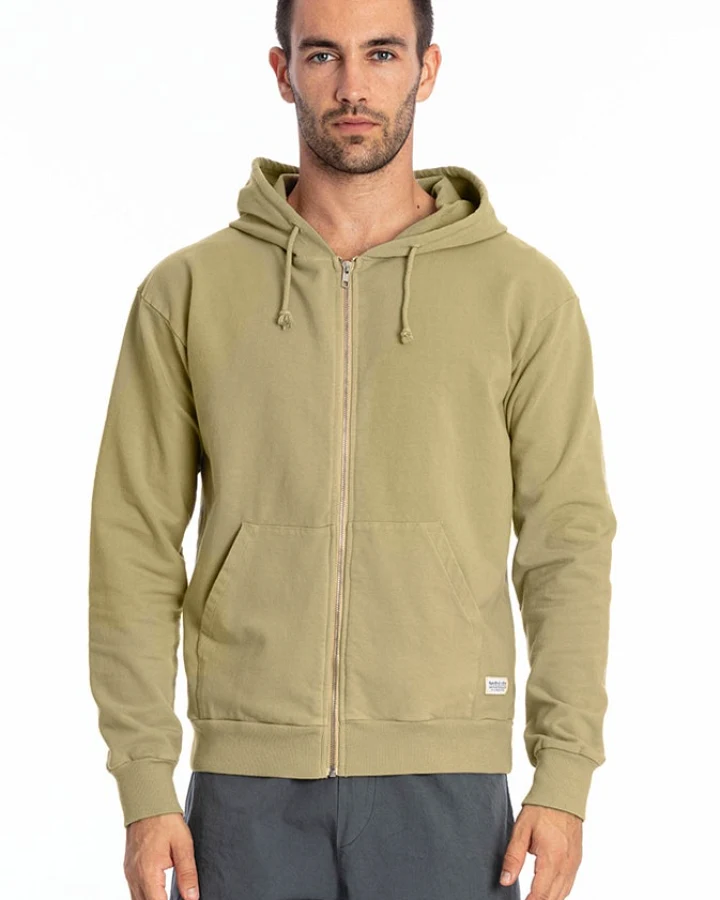RAVENS VIEW IBIZA Herren vegan Hoodie Zip Ibiza Dark Aloe