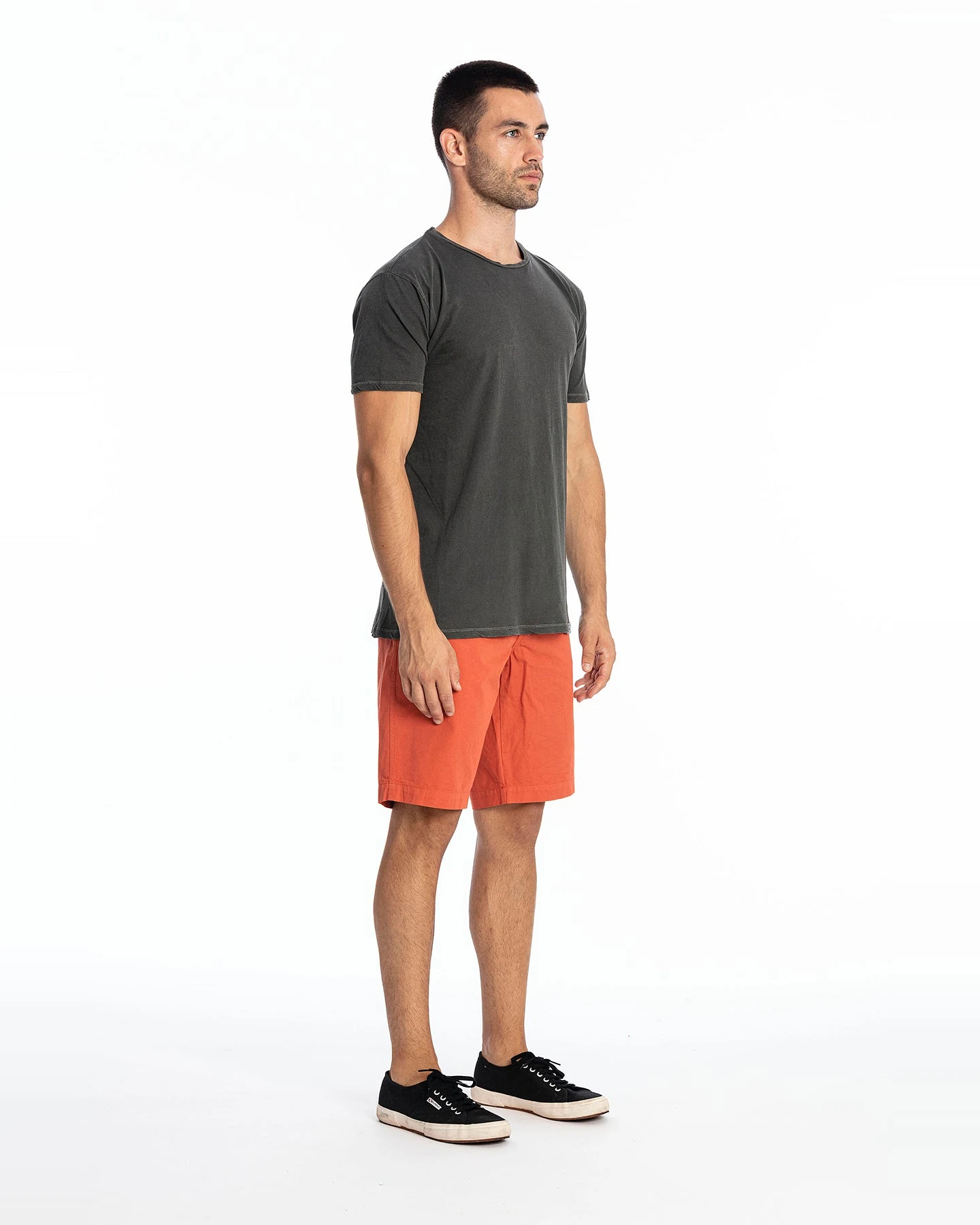 RAVENS VIEW IBIZA Herren vegan T-Shirt Basic Azur Anthrazitgrau – Ansicht 2