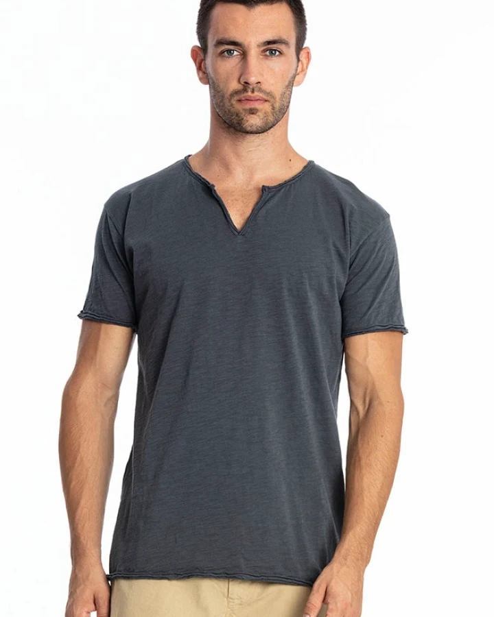 RAVENS VIEW IBIZA Herren vegan T-Shirt Eros Lava Blau