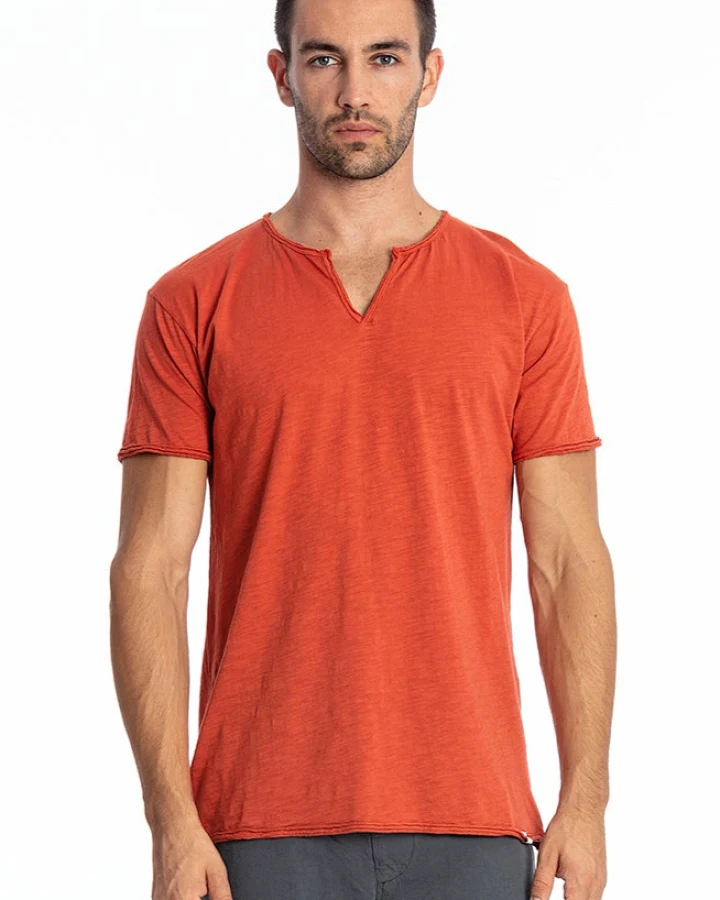 RAVENS VIEW IBIZA Herren vegan T-Shirt Eros Terracotta Orange