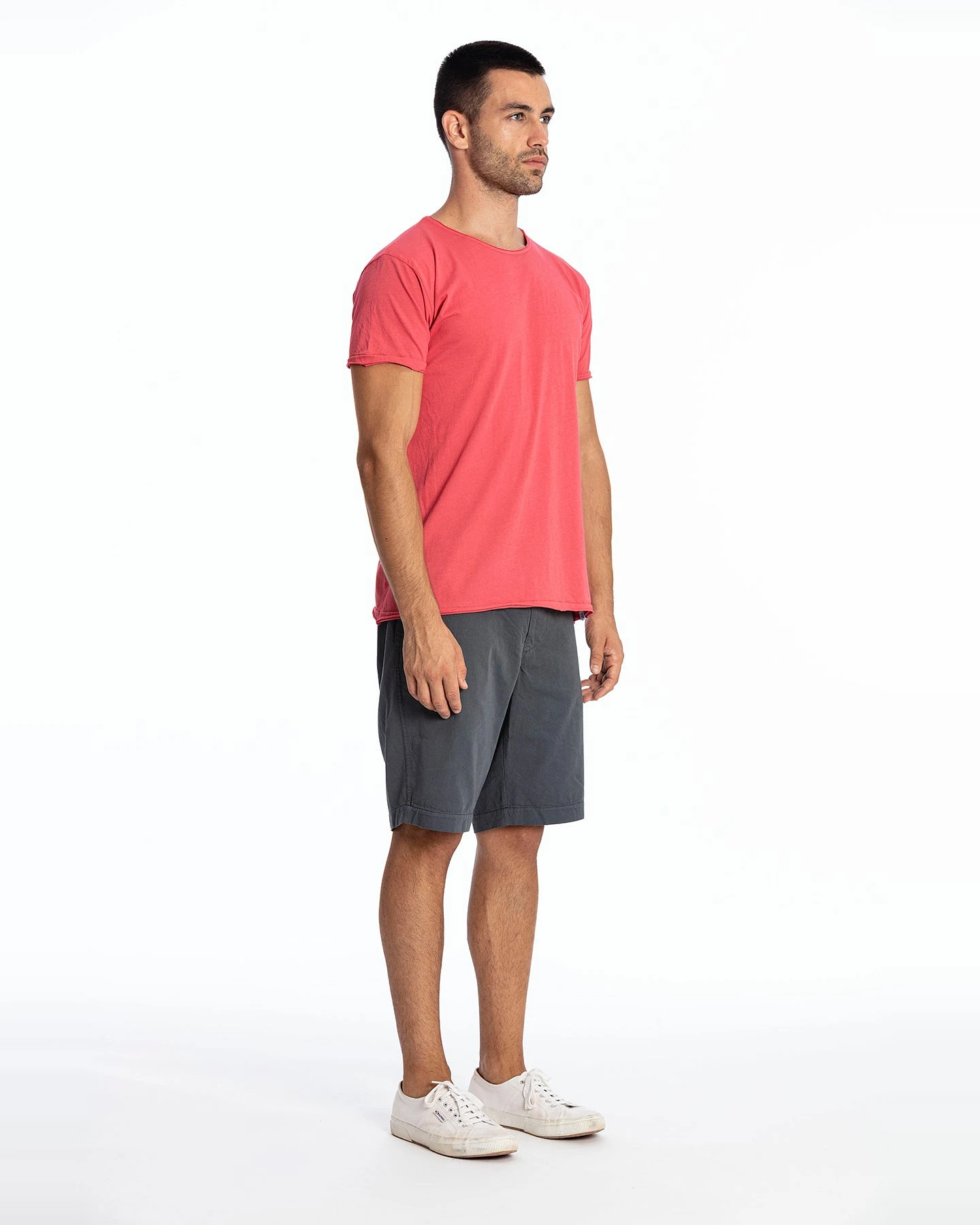 RAVENS VIEW IBIZA Herren vegan T-Shirt Rundhalsausschnitt Wild Flamingo Rosa – Ansicht 2