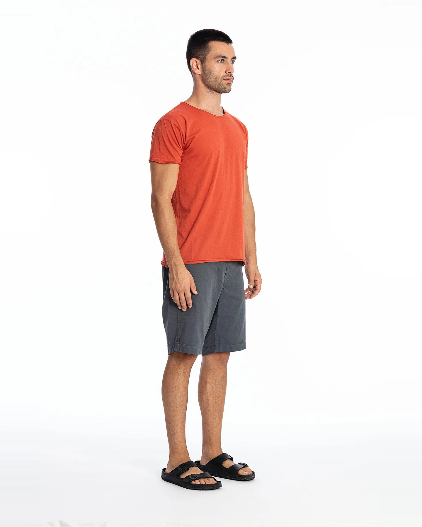 RAVENS VIEW IBIZA Herren vegan T-Shirt Rundhalsausschnitt Wild Terracotta Orange – Ansicht 2
