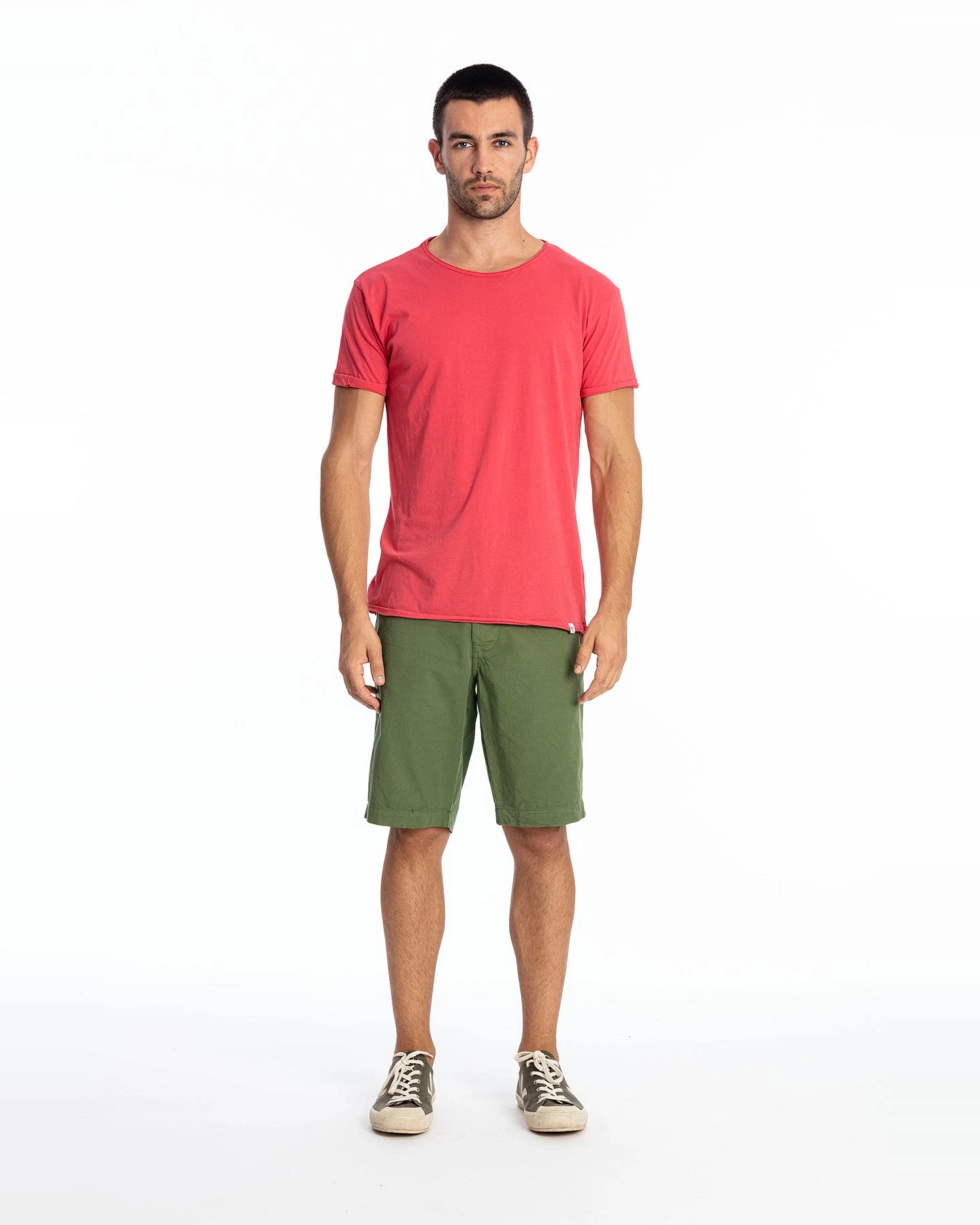 RAVENS VIEW IBIZA Herren vegan T-Shirt Rundhalsausschnitt Electric Red – Ansicht 2