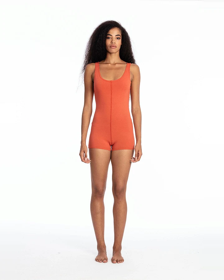 RAVENS VIEW IBIZA Damen vegan Mini Jumpsuit Leela Terracotta Orange