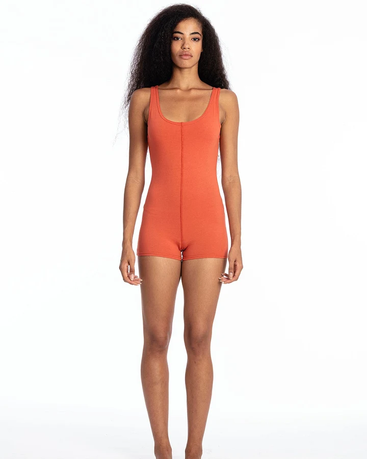 RAVENS VIEW IBIZA Damen vegan Mini Jumpsuit Leela Terracotta Orange