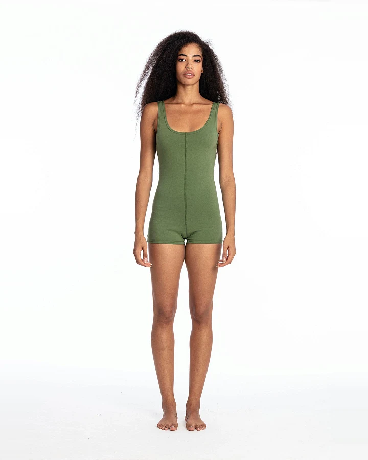 RAVENS VIEW IBIZA Damen vegan Mini Jumpsuit Leela Waldgrün