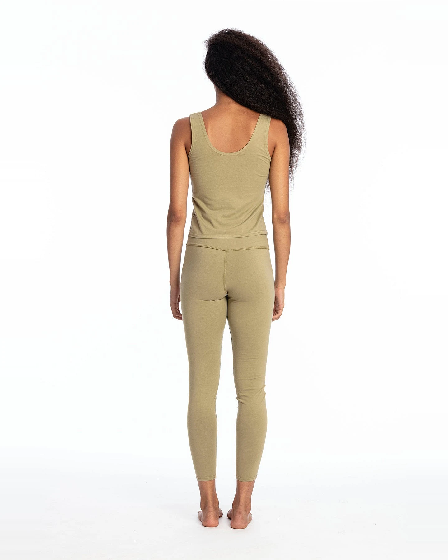RAVENS VIEW IBIZA Damen vegan Top Goa Dunkle Aloe Grün – Ansicht 2