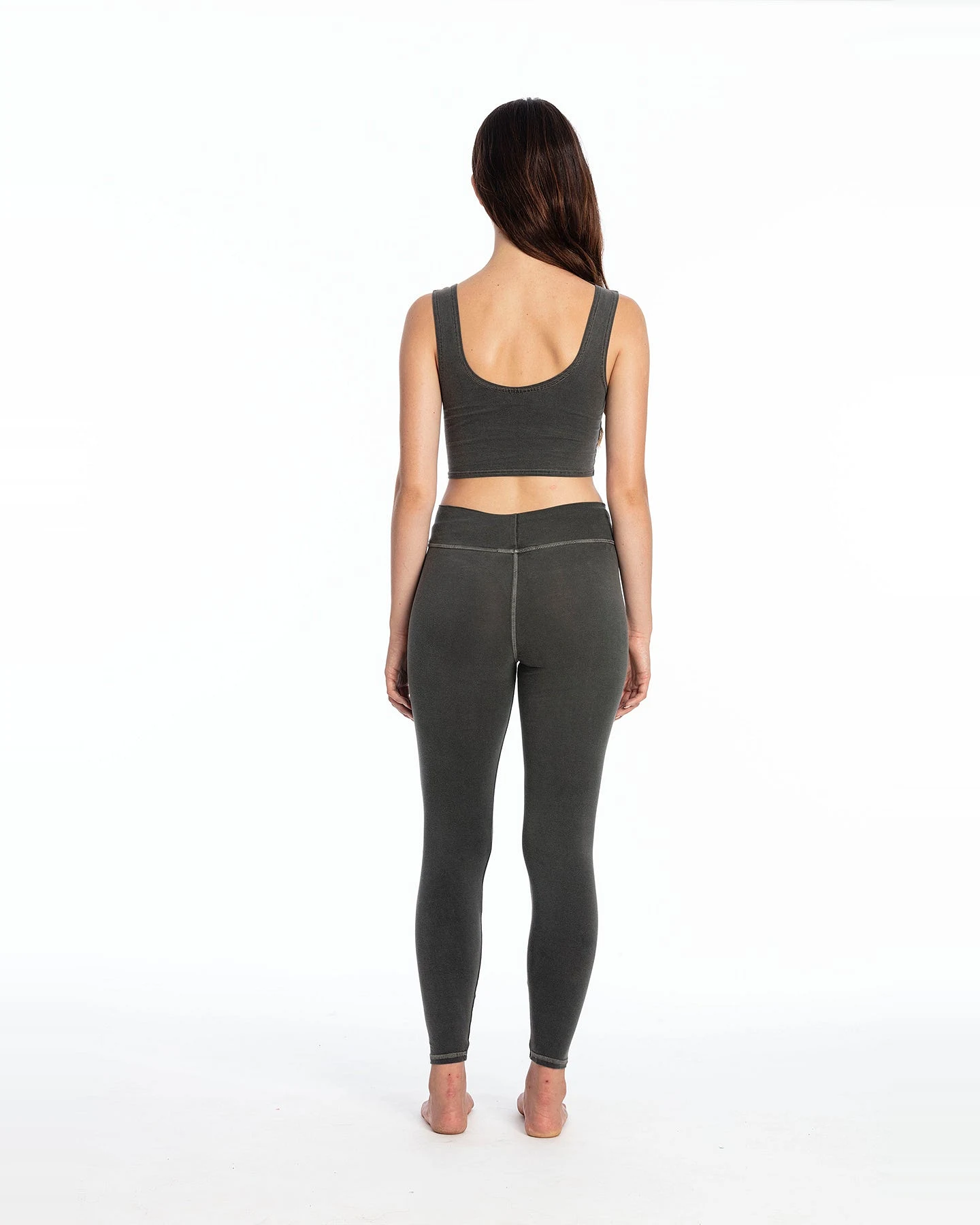 RAVENS VIEW IBIZA Damen vegan Yoga Top Anthrazitgrau – Ansicht 2