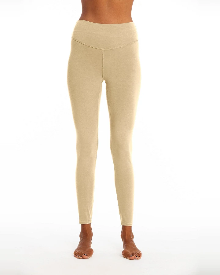 RAVENS VIEW IBIZA Damen vegan Yoga Legging Plus Kamelgelb