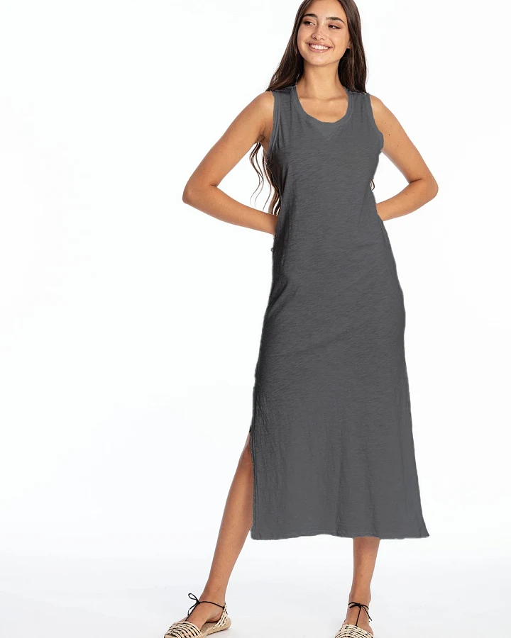 RAVENS VIEW IBIZA Damen vegan Maxikleid Ärmelloses Mia Lava Blau