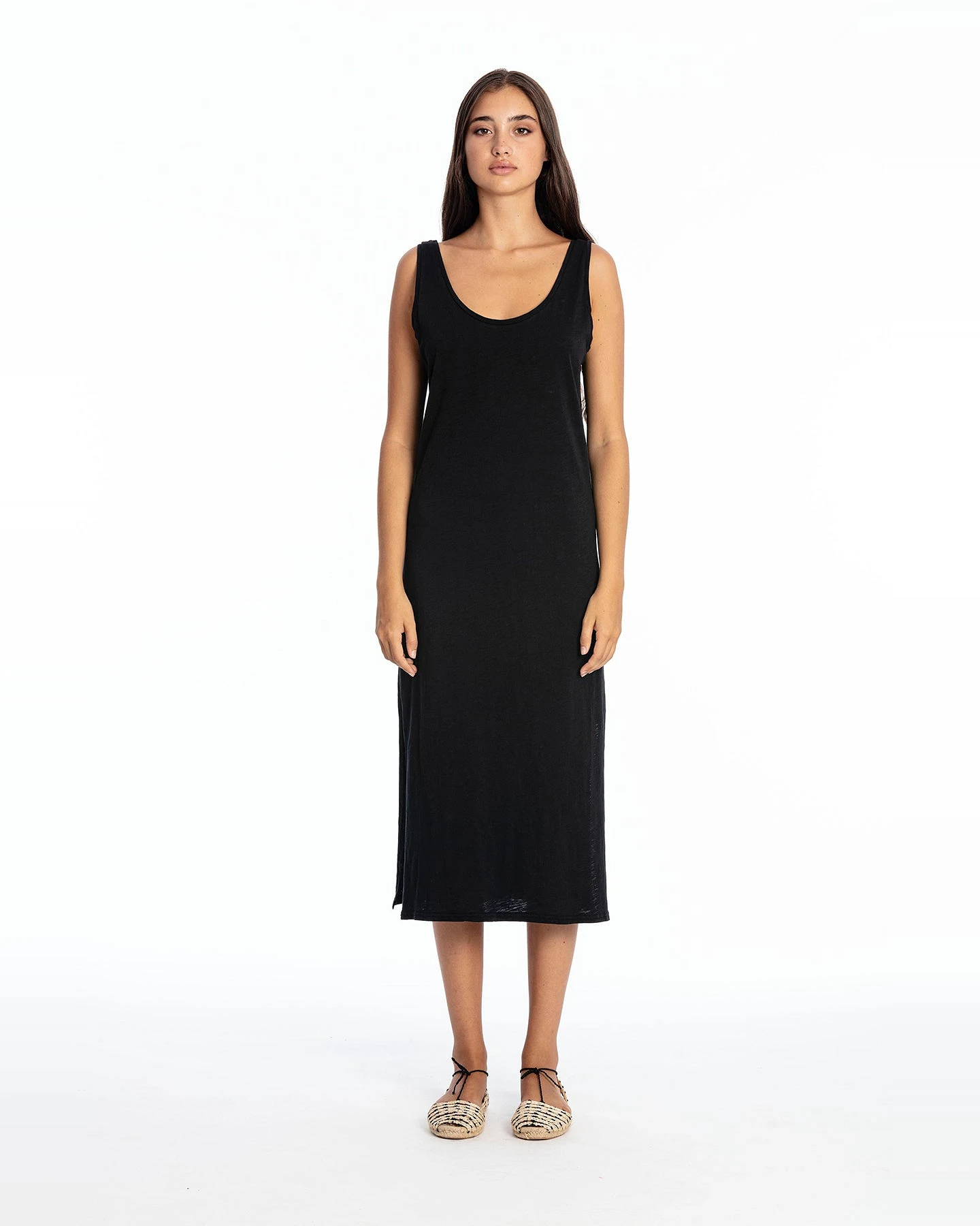 RAVENS VIEW IBIZA Damen vegan Kleid Demi Schwarz – Ansicht 2