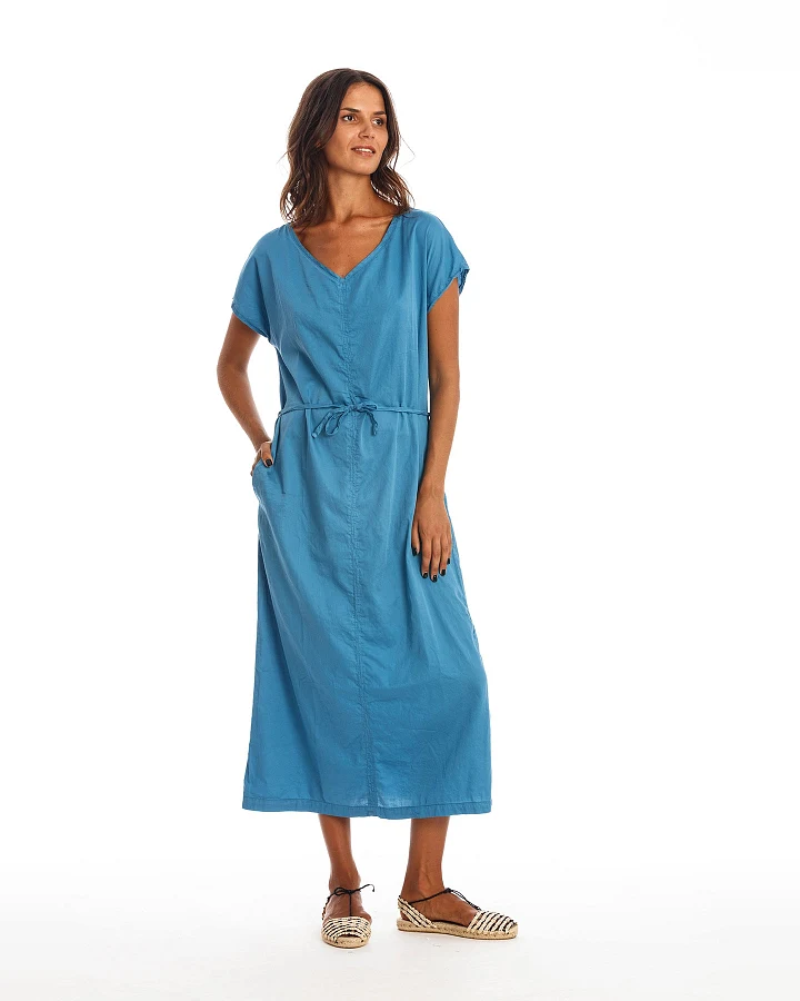 RAVENS VIEW IBIZA Damen vegan Kleid Tessa Maui Blau