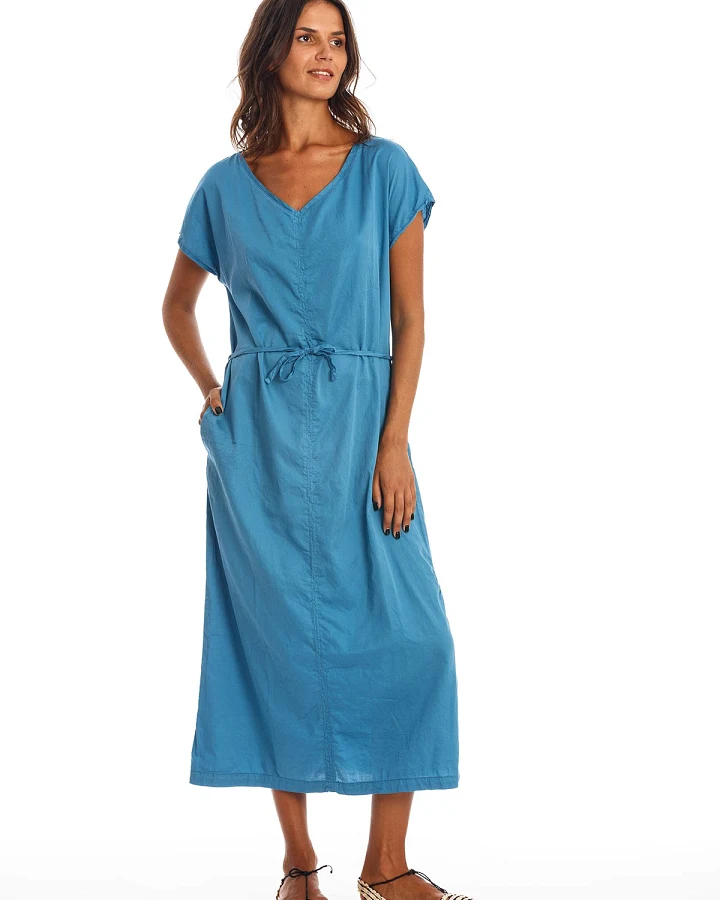 RAVENS VIEW IBIZA Damen vegan Kleid Tessa Maui Blau